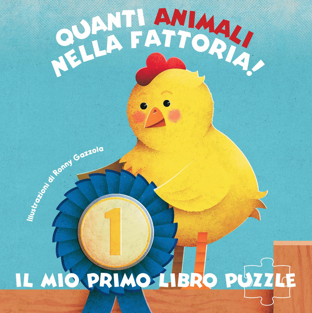 Quanti animali nella fattoria! Il mio primo libro puzzle