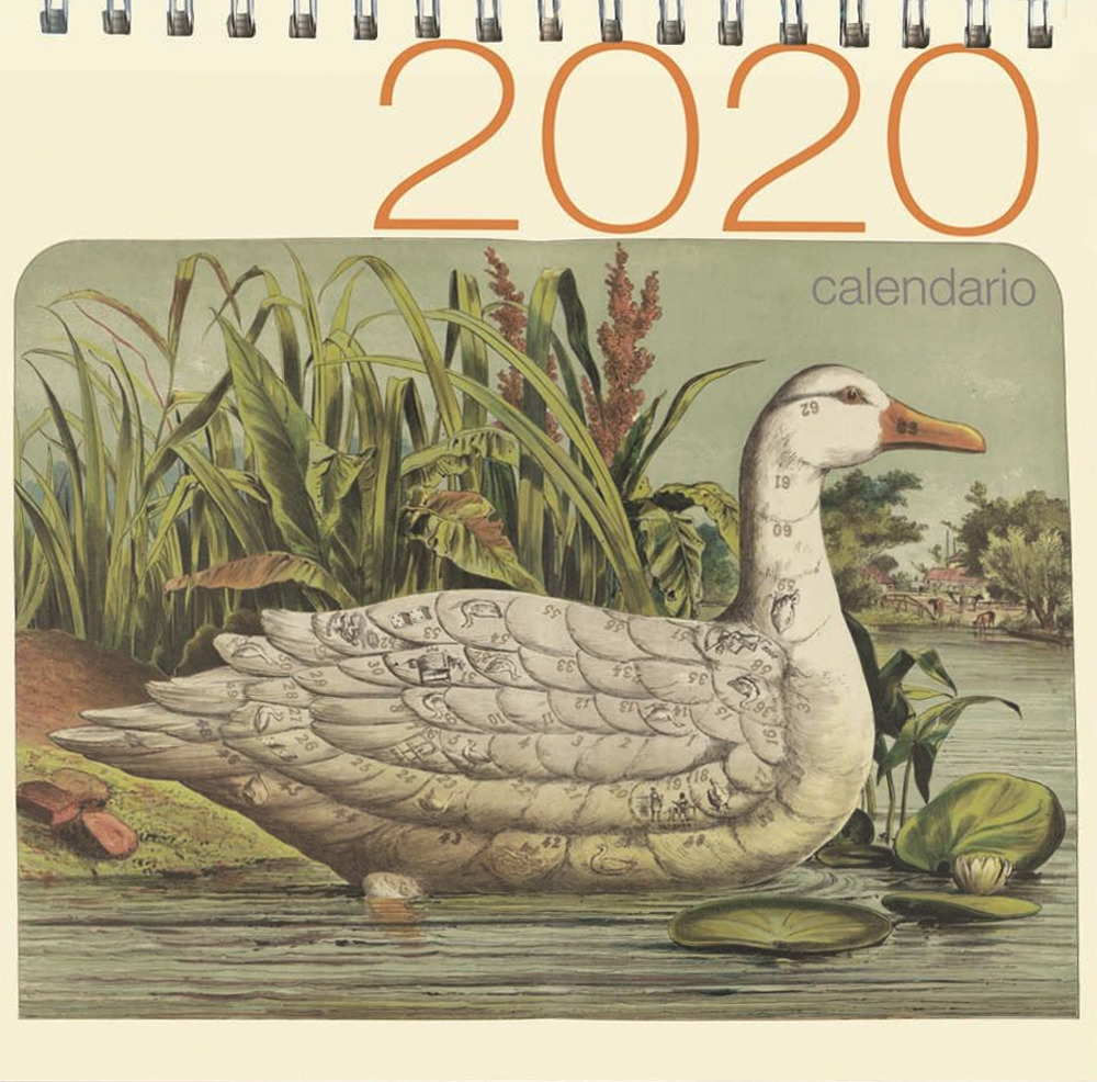 Giochi da tavolo vintage. Calendario da tavolo 2020