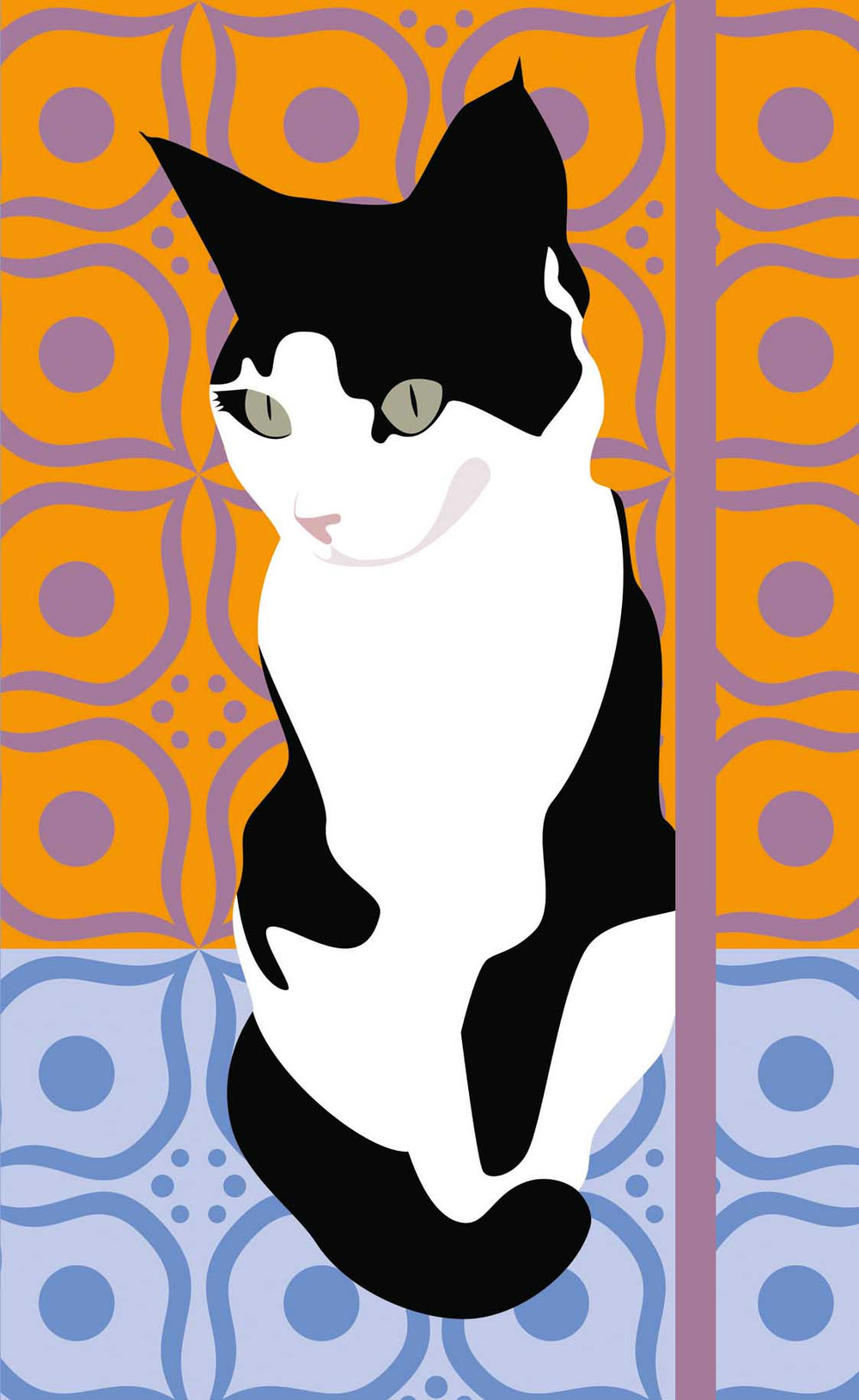 Pop art cat (gatto in bianco e nero). Agenda 2023