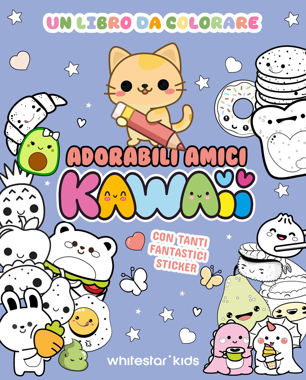 Adorabili amici kawaii. Un libro da colorare. Con adesivi