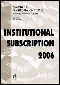 Advances in transportation studies. An international journal. Institutional subscription