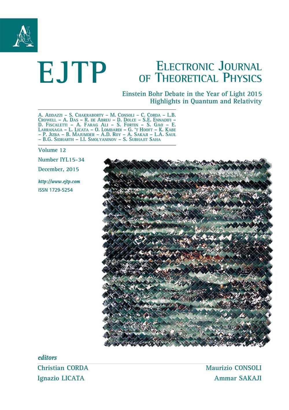 Electronic journal of theoretical physics. Vol. 10