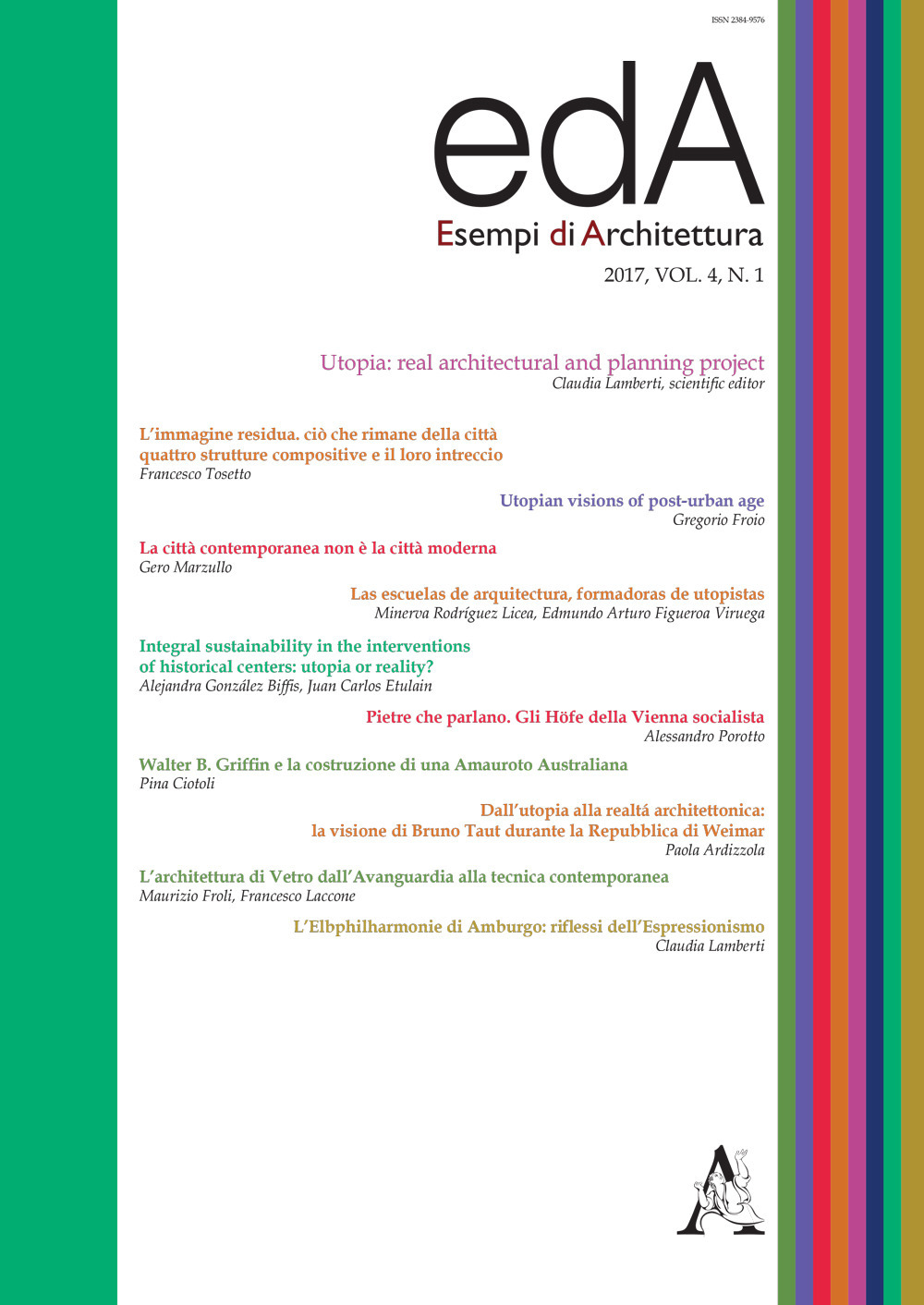EDA. Esempi di architettura 2017. International journal of architecture and enginering. Vol. 4/1