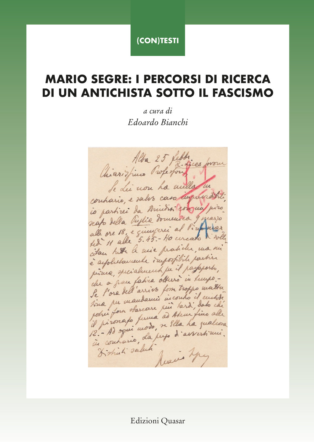 Mario Segre: i percorsi di ricerca di un antichista sotto il fascismo