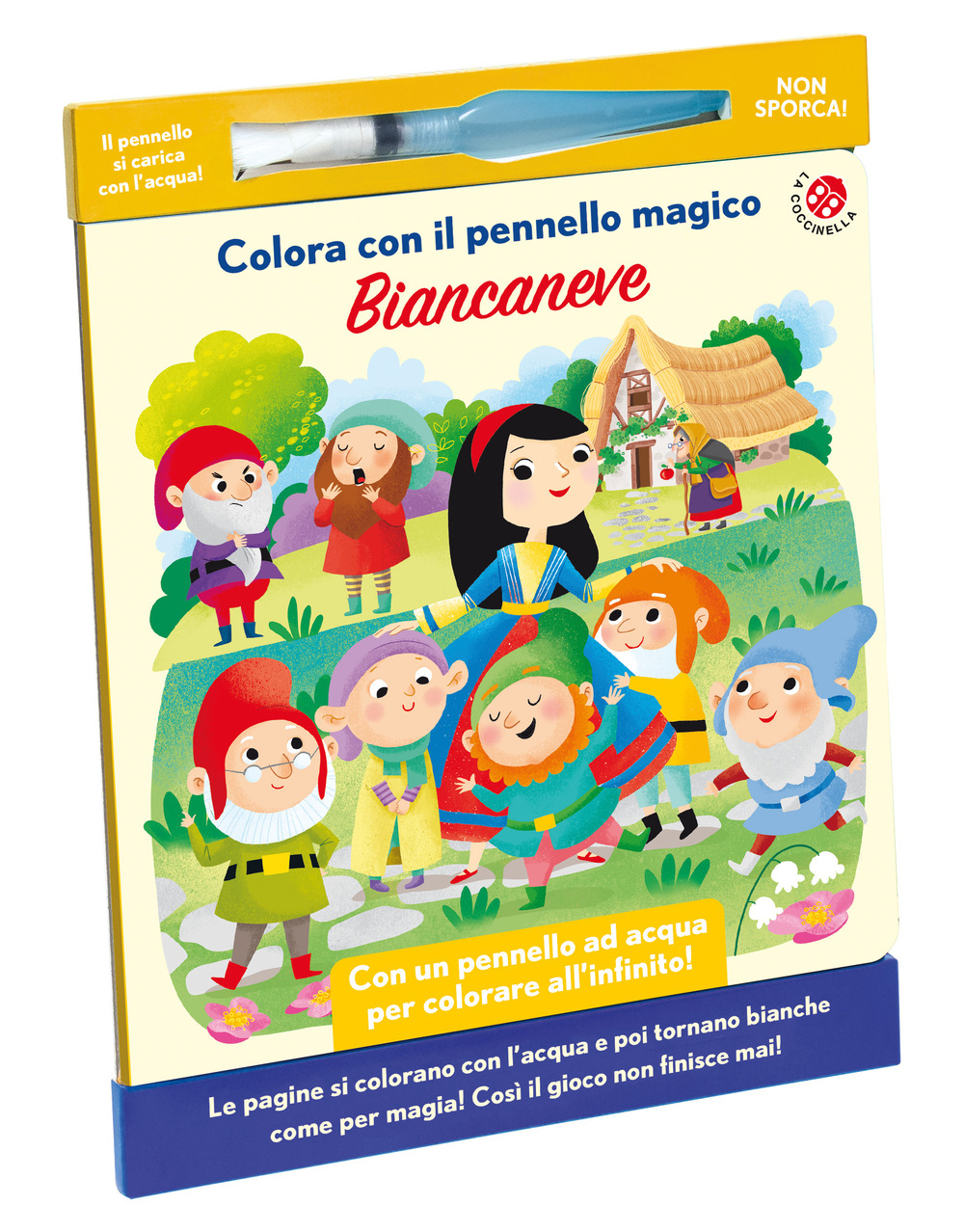 Biancaneve. Colora con il pennello magico