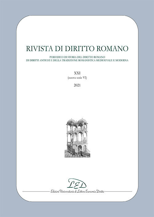 Rivista di diritto romano. Nuova Serie. Vol. 21