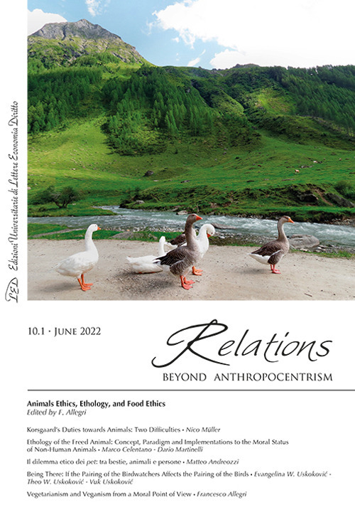 Relations. Beyond anthropocentrism. Vol. 10: Animal ethics, ethology, and food ethics