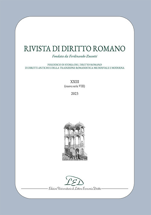 Rivista di diritto romano. Nuova serie. Vol. 23