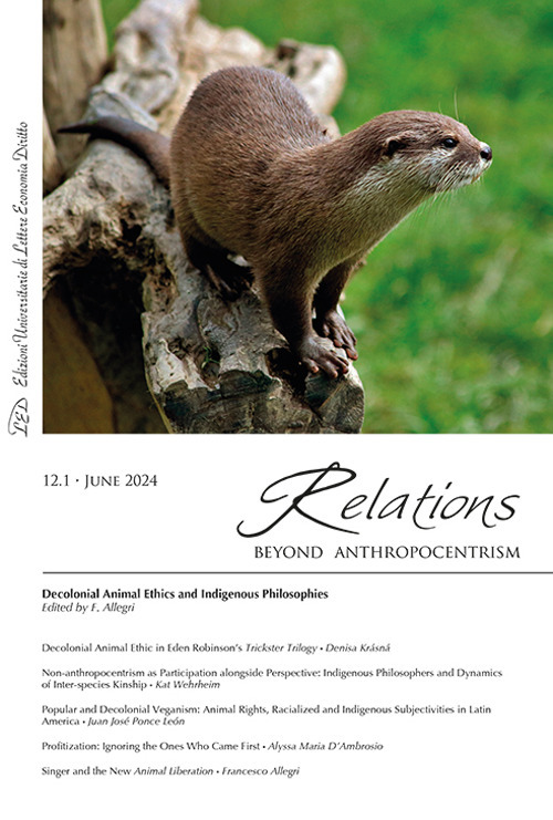 Relations. Beyond Anthropocentrism. Vol. 12/1: Decolonial animal ethics and indigenous philosophies