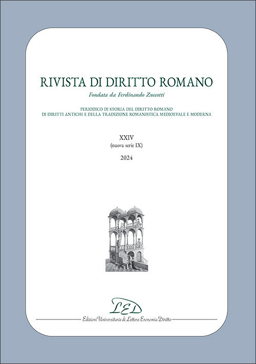 Rivista di diritto romano. Nuova serie. Vol. 24