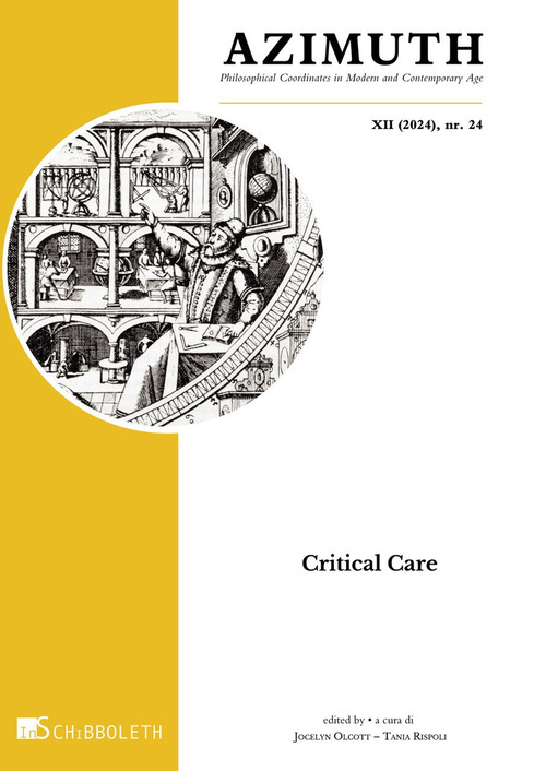 Azimuth. Philosophical coordinates in modern and contemporary age. Vol. 24: Critical care