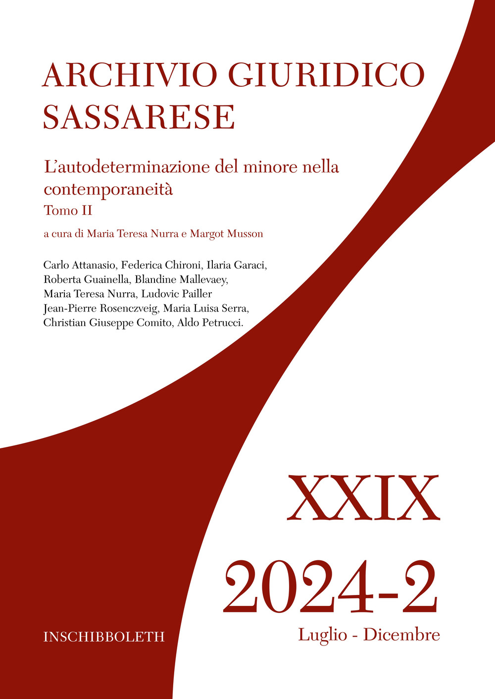 Archivio giuridico sassarese. Vol. 2/2: L' autodeterminazione del minore nella contemporaneità