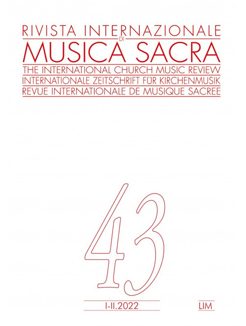 Rivista internazionale di musica sacra. Vol. 1-2