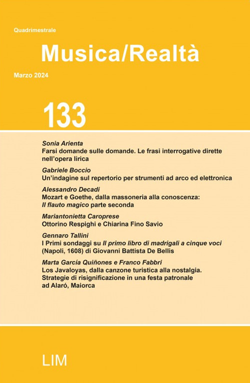 Musica/realtà. Vol. 133: Marzo