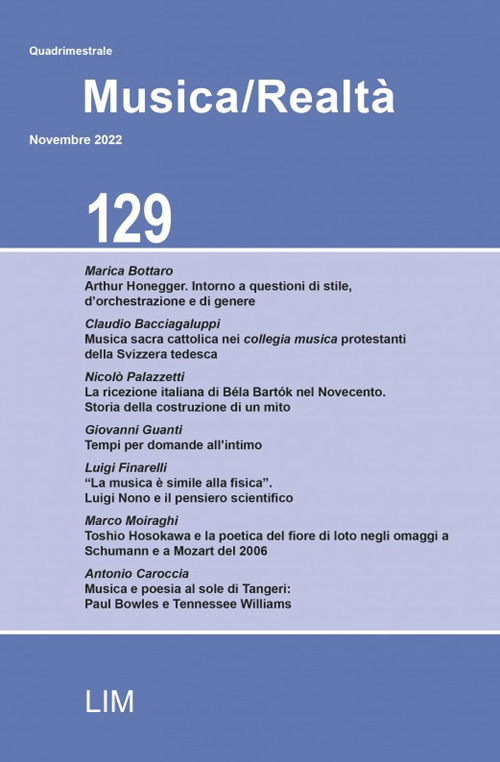 Musica/realtà. Vol. 129