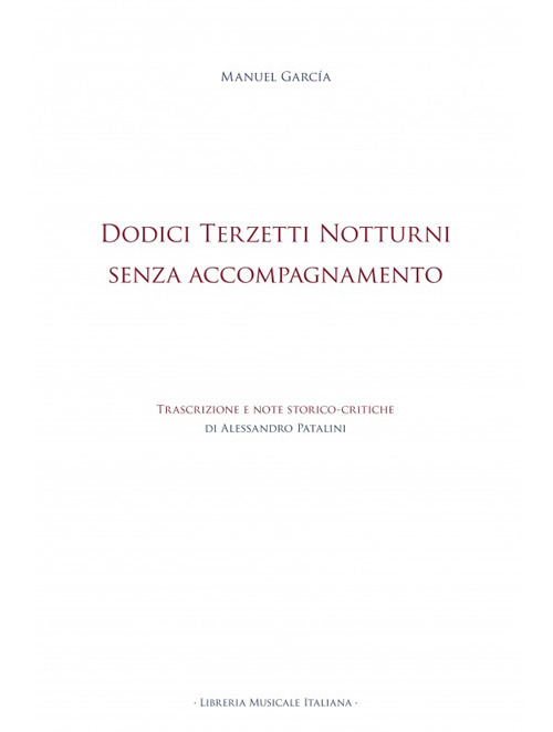 Dodici terzetti notturni senza accompagnamento