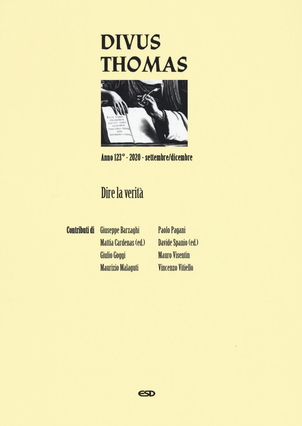 Divus Thomas. Vol. 3: Dire la verità
