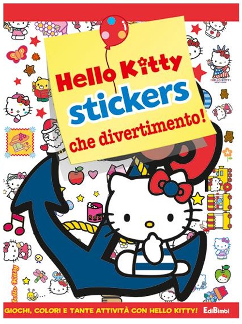 Stickers che divertimento! Hello Kitty. Con adesivi
