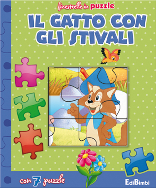 Il gatto con gli stivali. Finestrelle in puzzle