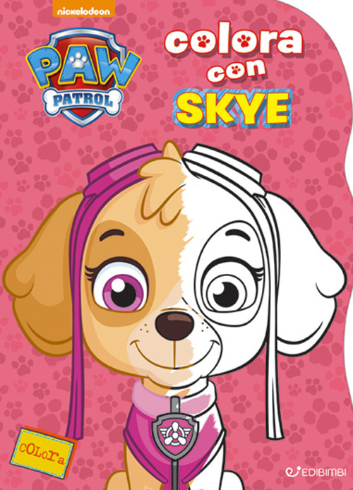 Colora con Skye. Paw Patrol
