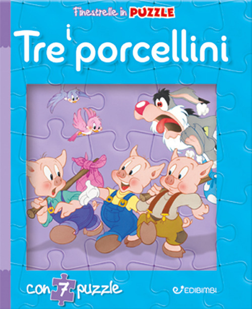 I tre porcellini. Finestrelle in puzzle