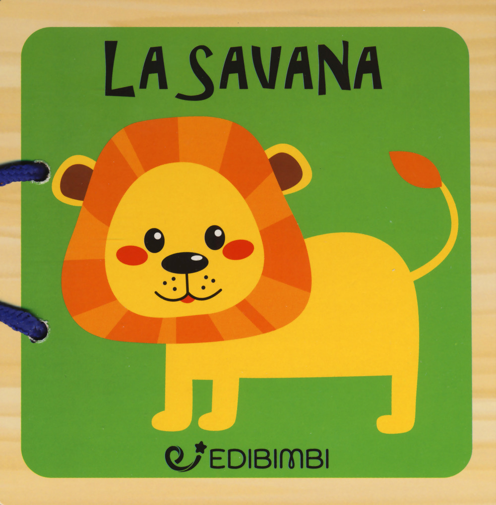 La savana. Libri in legno