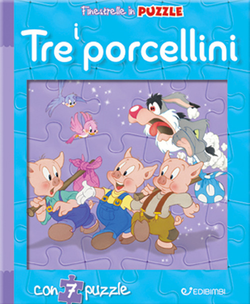 I tre porcellini. Finestrelle in puzzle