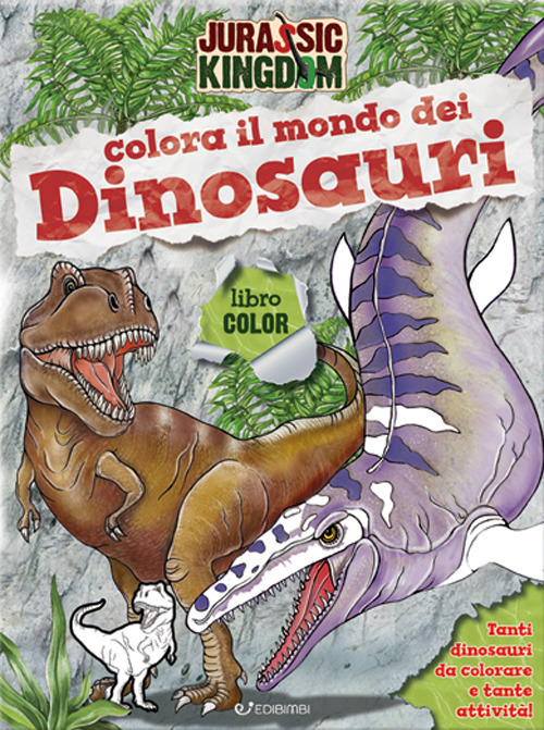 Colora il mondo dei dinosauri. Jurassic Kingdom