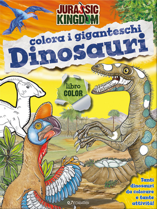 Colora i giganteschi dinosauri. Jurassic Kingdom