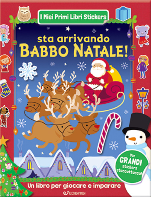 Sta arrivando Babbo Natale! Con adesivi