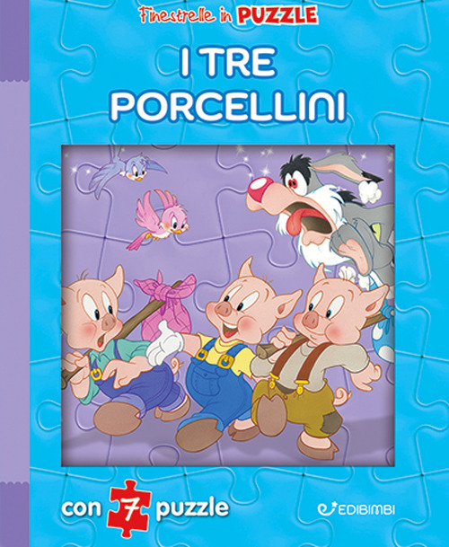 I tre porcellini. Finestrelle in puzzle