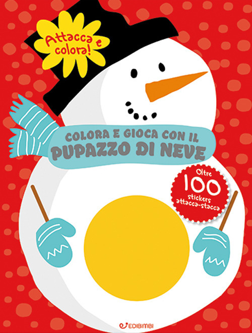 Colora e gioca con il pupazzo di neve. Colorstickers