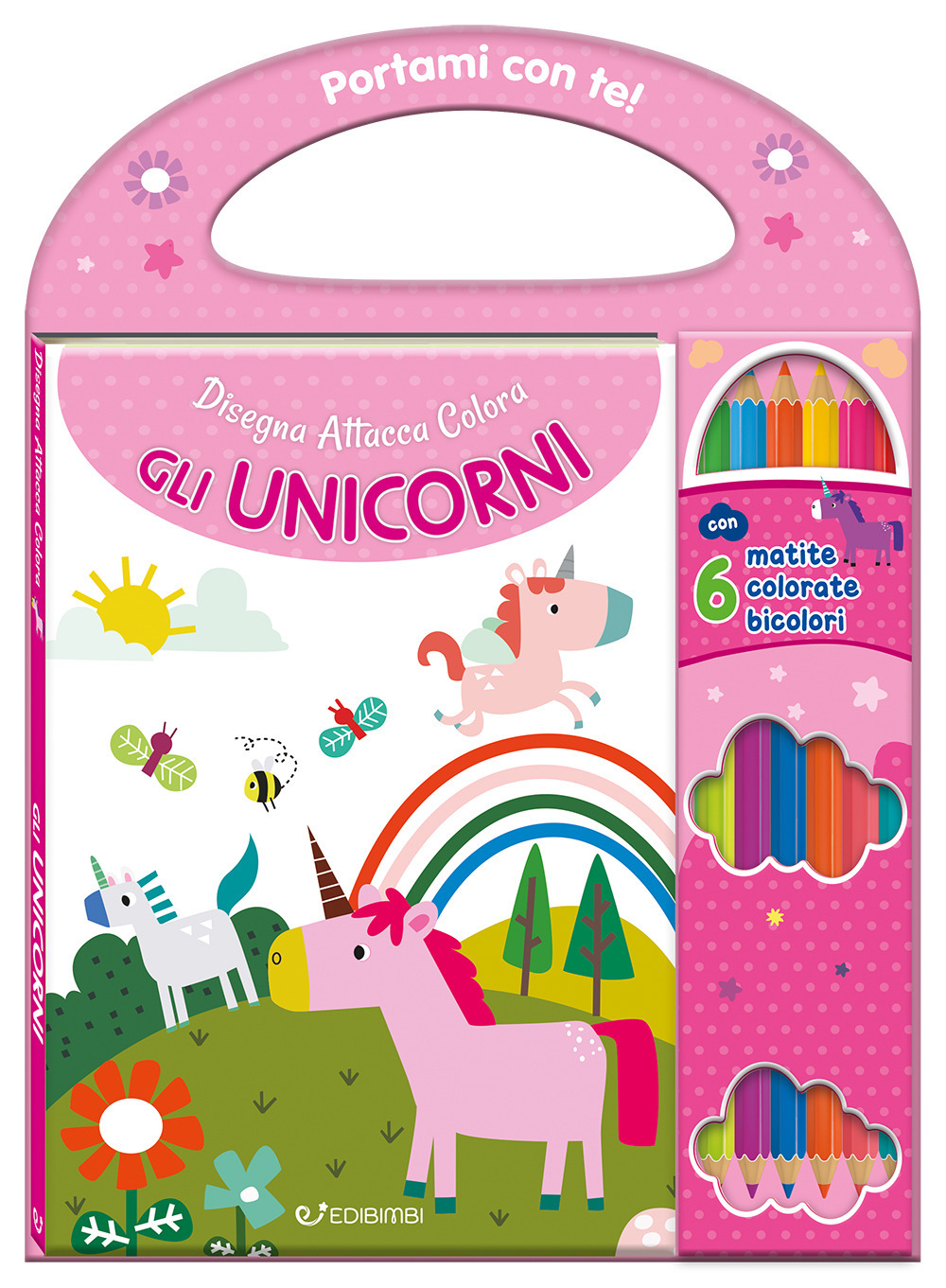 Gli unicorni. Disegna attacca colora
