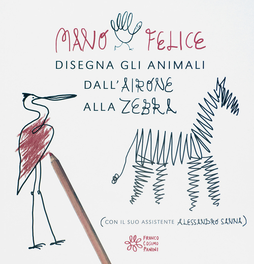 Mano felice disegna gli animali