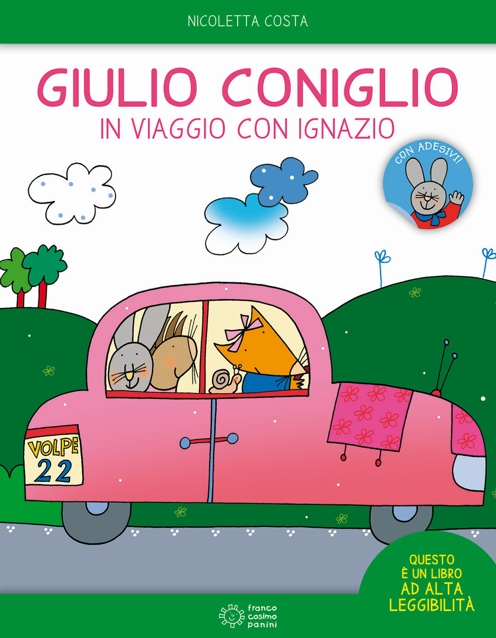 Giulio Coniglio in viaggio con Ignazio. Con adesivi