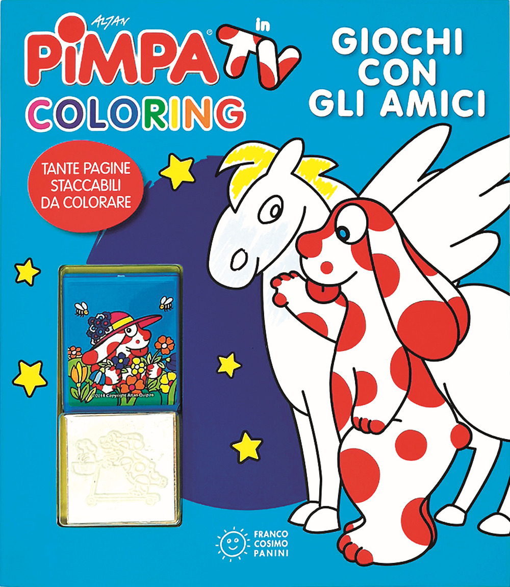 Giochi con gli amici. Pimpa in tv. Coloring
