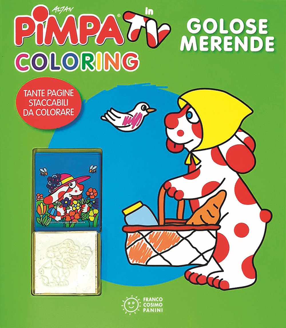 Golose merende. Pimpa in tv. Coloring