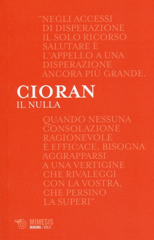 Il nulla. Lettere a Marin Mincu (1987-1989). Testo originale a fronte