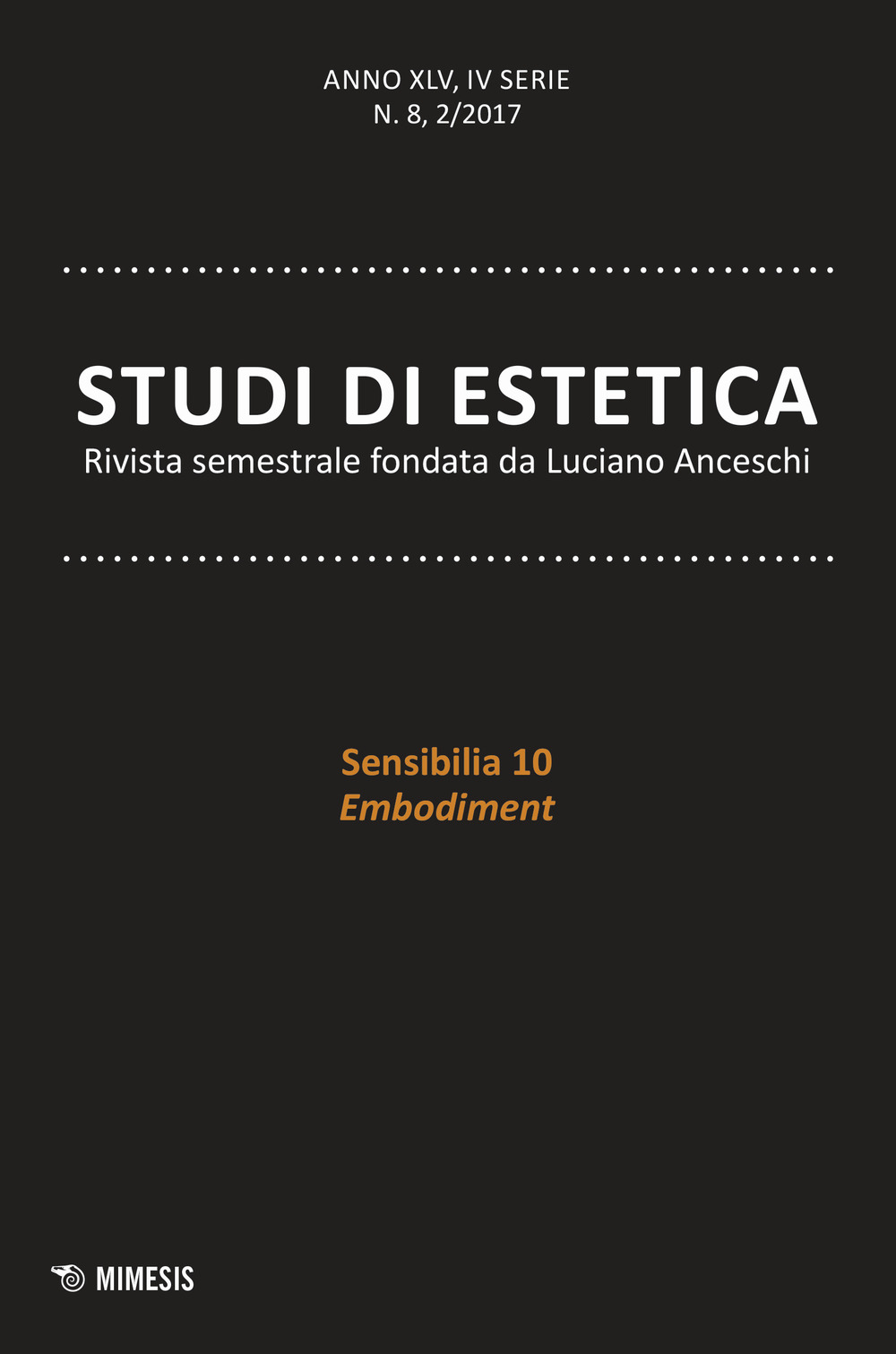 Studi di estetica. Vol. 2: Sensibilia