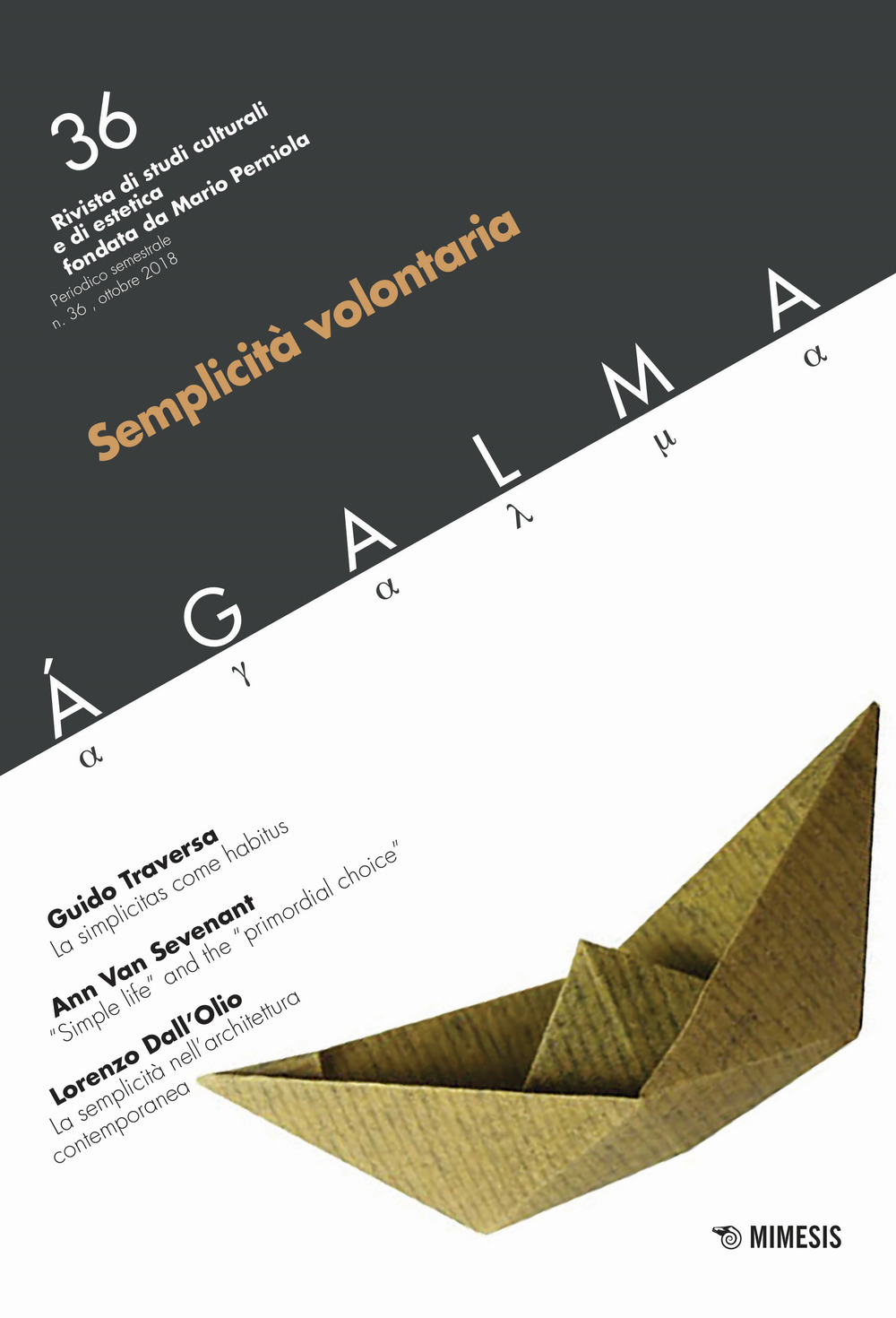 Ágalma. Vol. 36: Semplicità volontaria