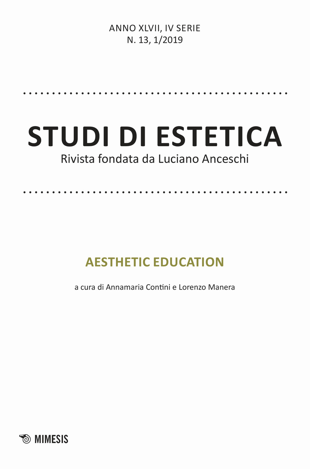 Studi di estetica. Vol. 1