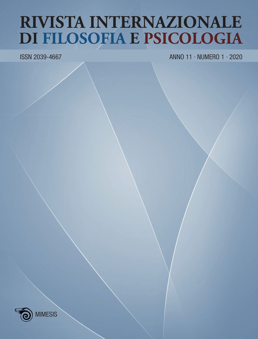 Rivista internazionale di filosofia e psicologia. Vol. 1