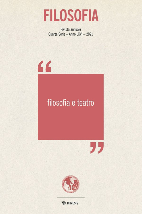 Filosofia. Filosofia e teatro
