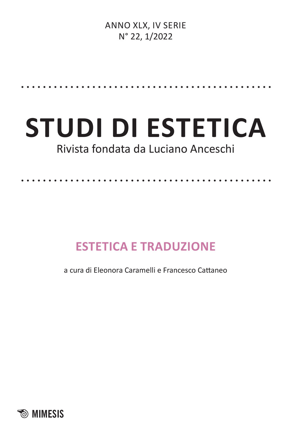 Studi di estetica. Vol. 1: Estetica e traduzione