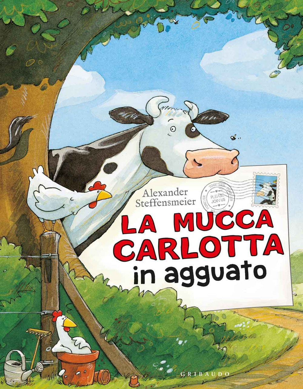 La mucca Carlotta in agguato