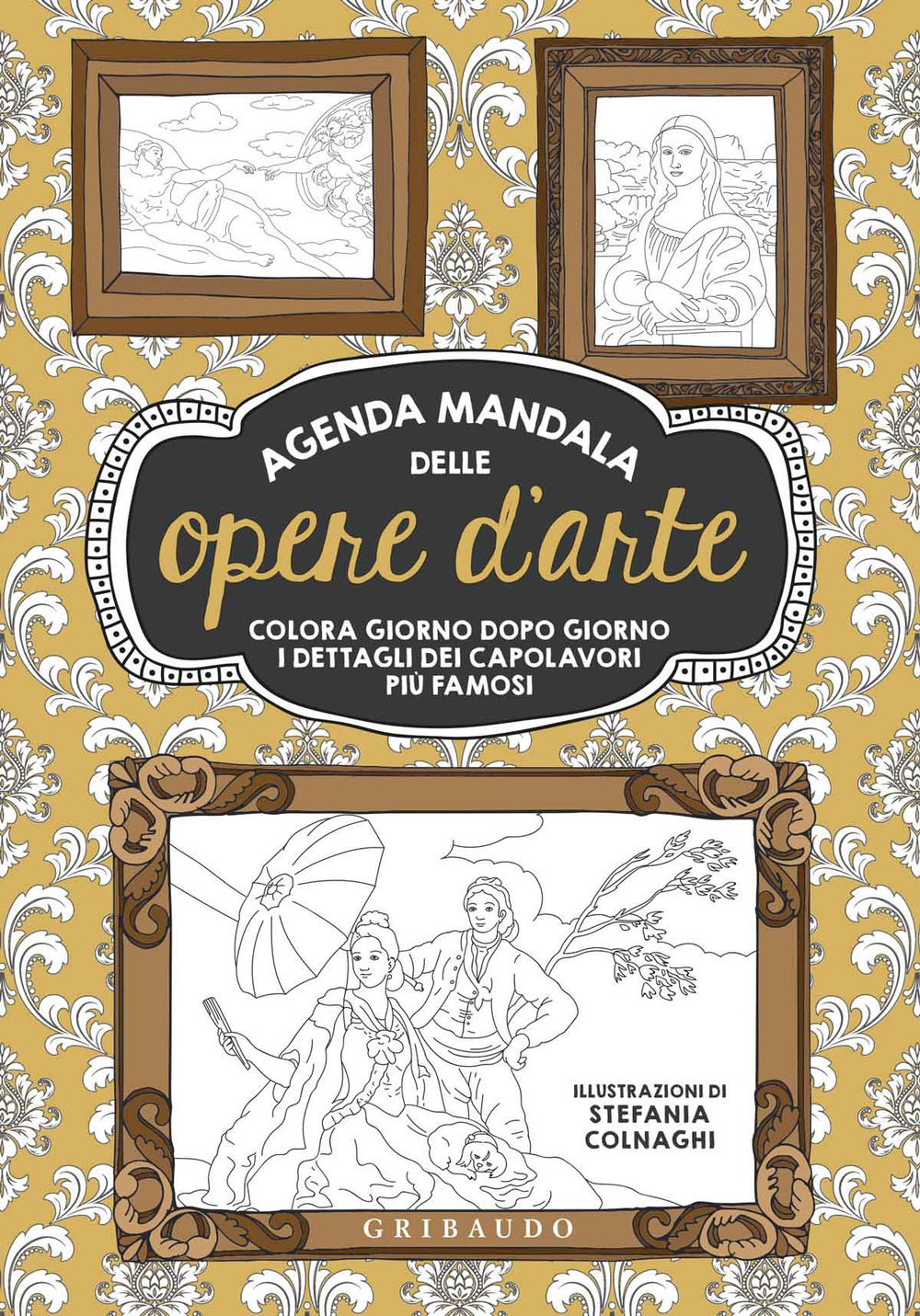 Agenda mandala delle opere d'arte. Colora giorno dopo giorno i dettagli dei capolavori più famosi