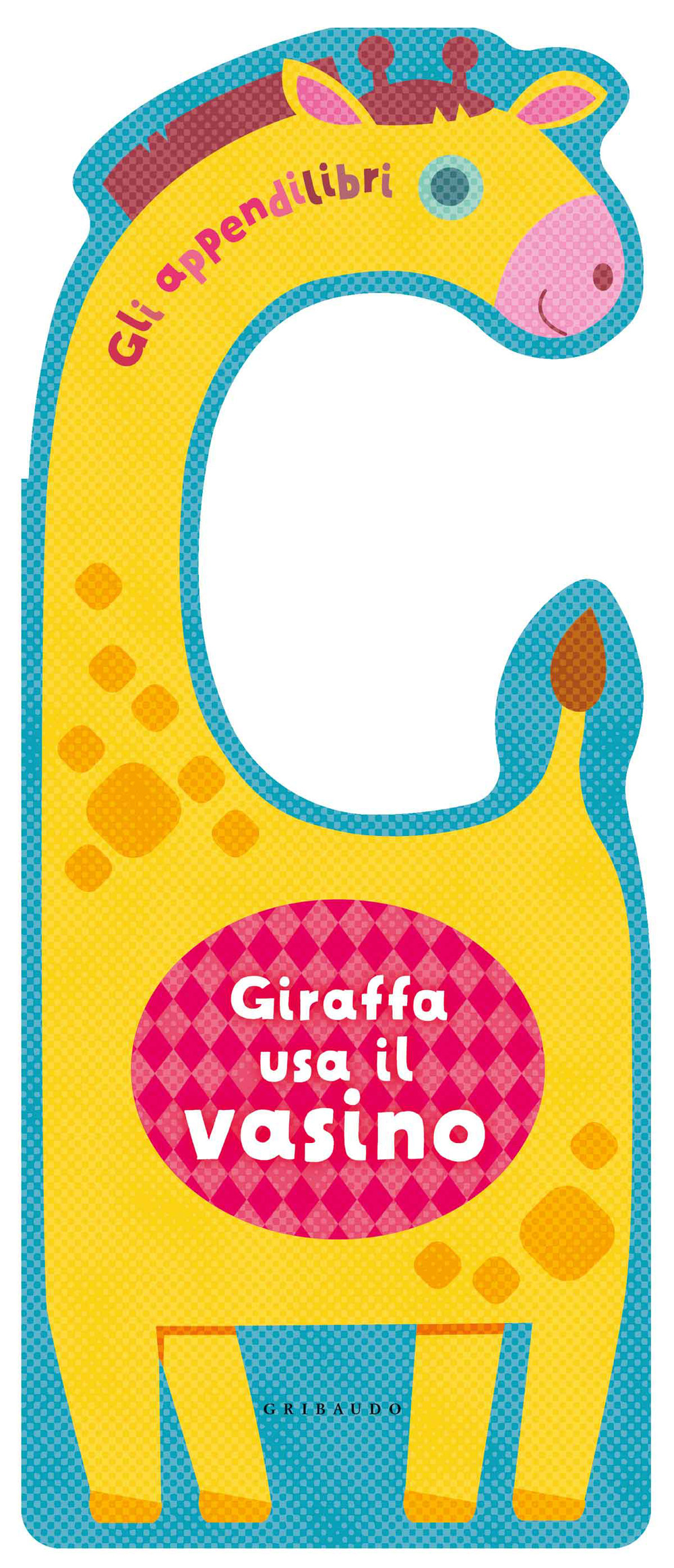 Giraffa usa il vasino. Gli appendilibri