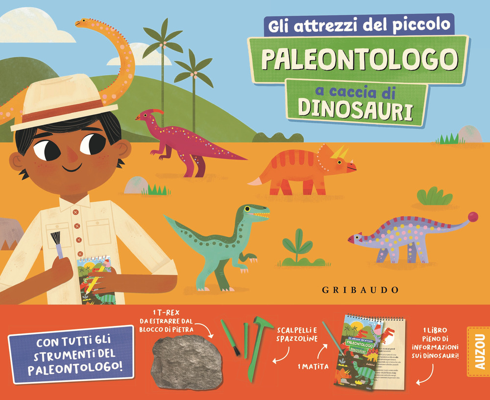 Gli attrezzi del piccolo paleontologo a caccia di dinosauri