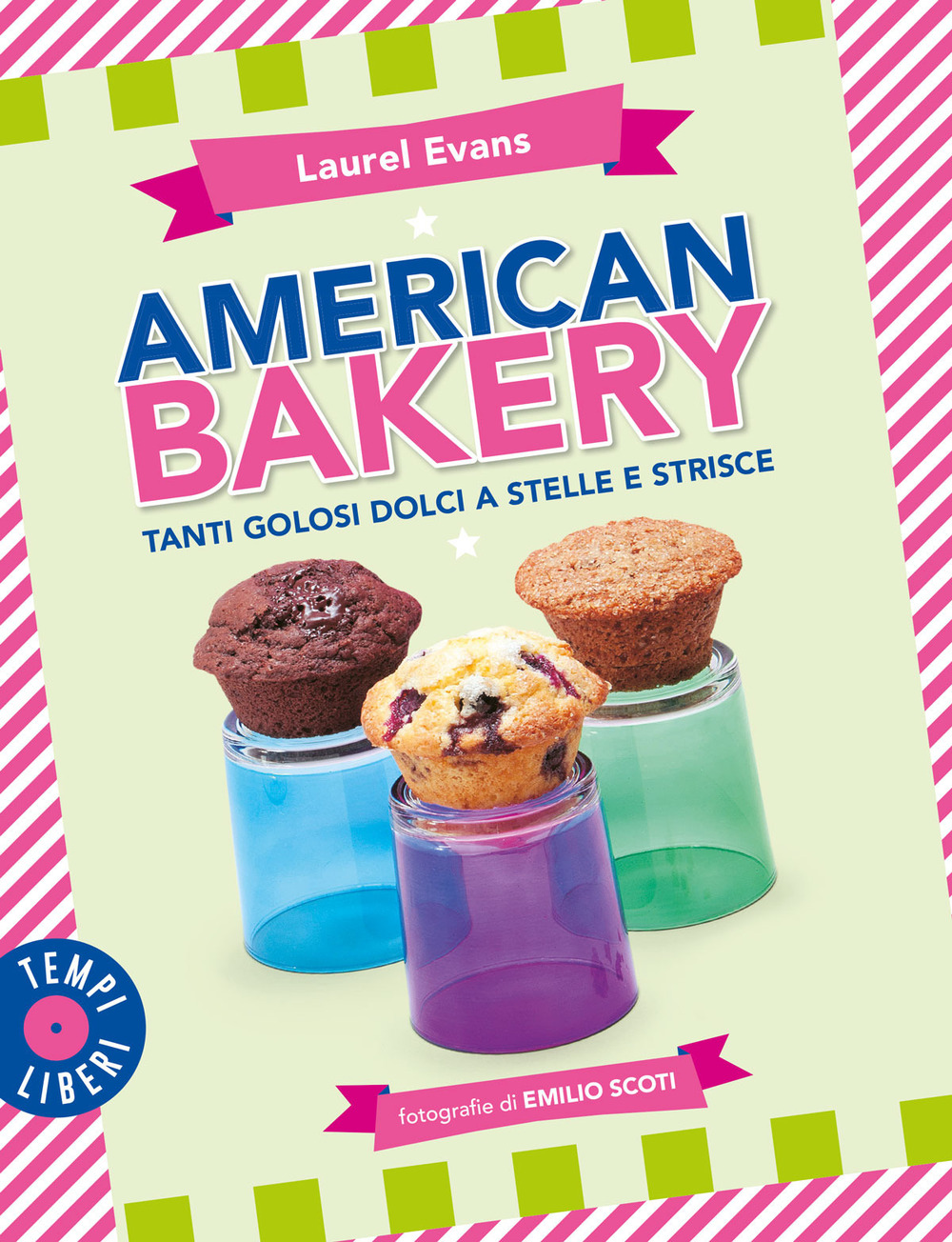 American bakery. Tanti golosi dolci a stelle e strisce