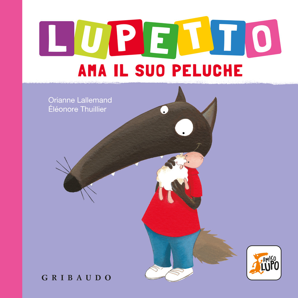 Lupetto ama il suo peluche. Amico lupo